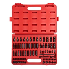 Sunex 1874 1/4" Drive 74-Piece SAE & Metric Master Impact Socket Set