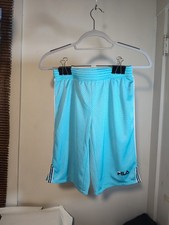 Girls Fila Mesh Athletic Short Aqua New