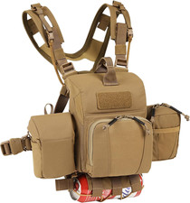 Binocular Harness Case Bino Chest Pack with Magnetic Closure and MOLLE System Wa