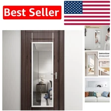 Lightweight 48" x 16" Over The Door Mirror with Clear HD Glass - Modern Charm