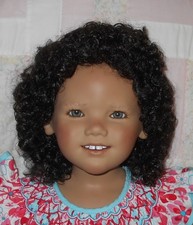 Monique HEATHER Doll Wig SIZE 14/15 DARK BROWN Various Lengths Loose Curls NWT