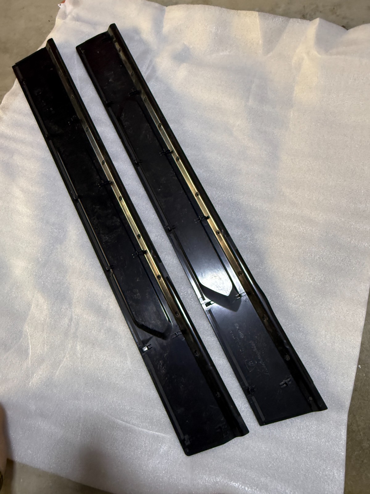 Lamborghini Aventador Factory Door Sills Scuff Left and Right 2015 OEM 470853492