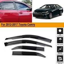 For Toyota Camry 2012-2017 Window Vent Visor Rain Guards Deflector Chrome Trim
