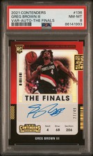 2021 Panini Contenders Greg Brown III Rookie Finals Auto /49 Trail Blazers PSA 8