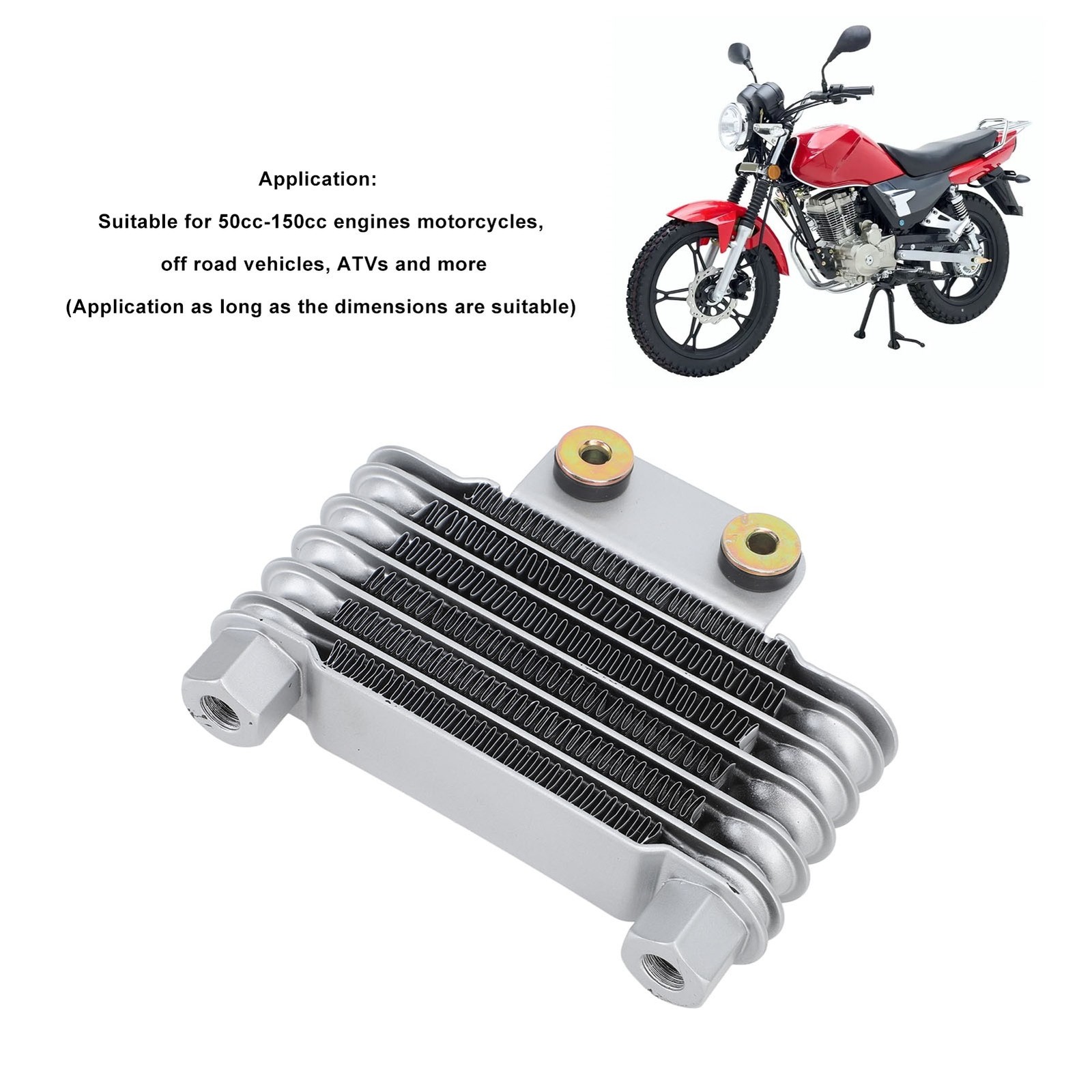 Transmission Oil Cooler Radiator Aluminium Engine Radiator For 50cc‑150cc Engine