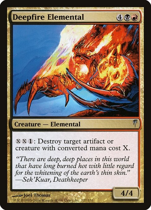 Deepfire Elemental NonFoil Coldsnap 127 NM MTG
