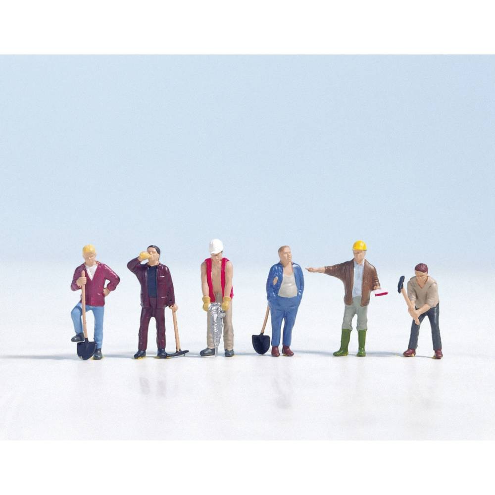 Figurines H0 ouvriers du bâtiment modélisme ferroviaire et diorama miniature 1:87