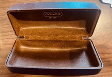 Coach Hard Eyeglass Sunglasses Case Brown Clamshell Replacement Case Only