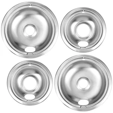 Drip Pan Kit,Universal Chrome Burner Drip Bowls for Whirlpool Kitchen Aid Ran...