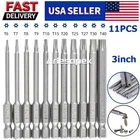 11Pcs T6-T40 Magnetic Head Torx Screwdriver Bit Sets Security Tamper Proof Star