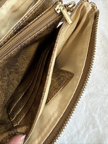 Carolina Hill Women’s Crossbody Multi Compartment Zipper Slots Faux Snakeskin - Picture 9 of 12