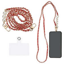 Phone Lanyard, 47 Inch Crossbody Cellphone Chain Strap with Tether Tab, Orange