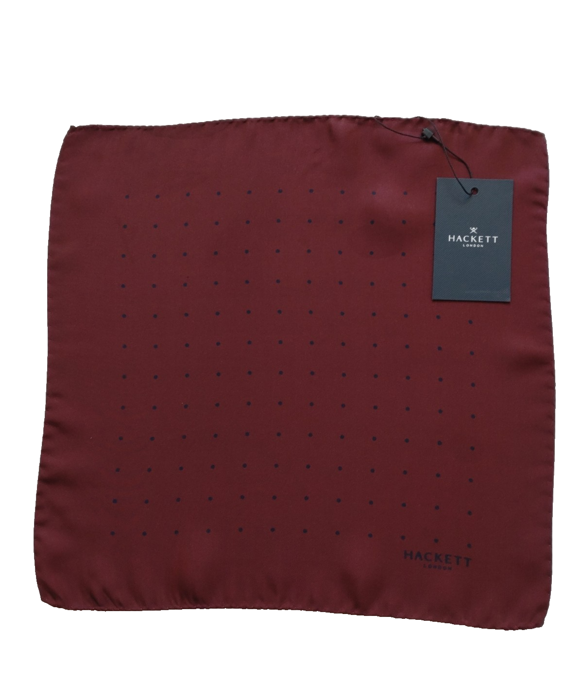 HACKETT * BNWT * WINE / NAVY DOT SILK MEN'S TOP POCKET SQUARE RRP £45 FREE P+P
