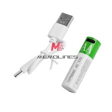 USB Rechargeable AA AAA Li-ion   Fast Charge Type C 1.5V 3000 3800 mWh *lg