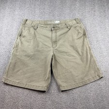 VINTAGE Carhartt Rugged Men's 40 Canvas Flex Relaxed Fit Work Shorts Green