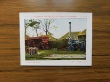 School Attend. Card 1909 ESA London#12 Edwardian Traction/Threshing Corn Machine