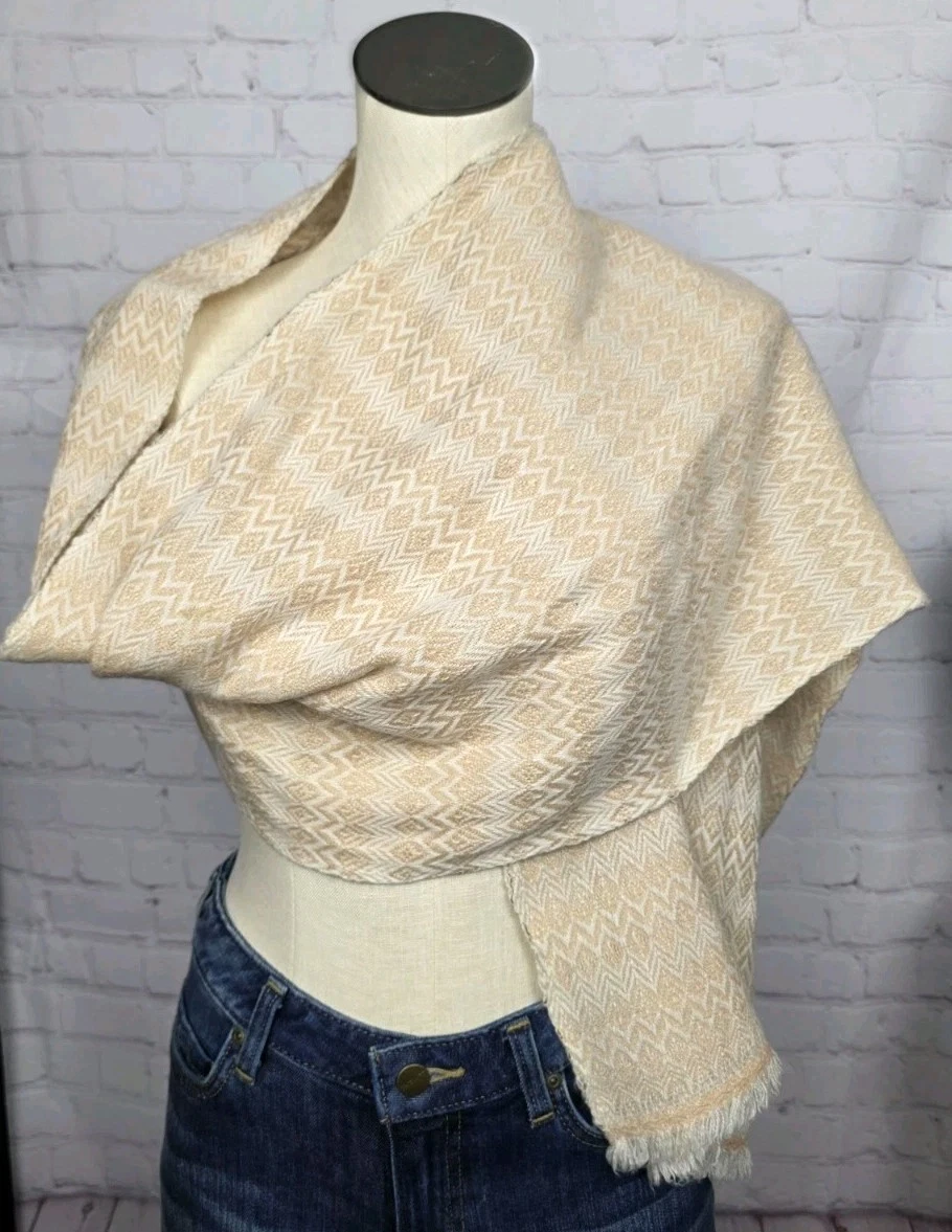 Yes Helping Hands Nepal Cashmere Scarf Woven Made By Hand Soft Quiet Luxury Rich