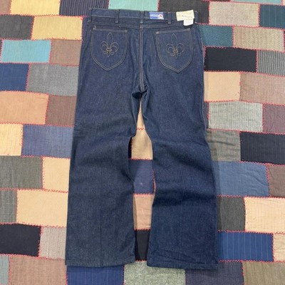 Vintage 80's Maverick Western Boot Cut Denim Dead Stock Jeans Size 36x27