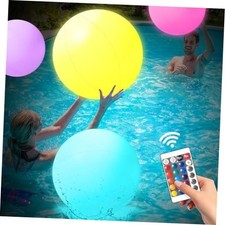 5 Pack 16 Inch LED Beach Ball, Light Up Beach Balls with Pool Toys-5 Pack