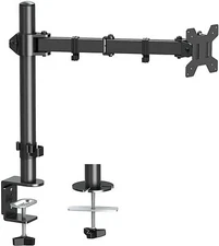 Single LCD Monitor Fully Adjustable Desk Mount Stand Fits One Screen 13 to 32