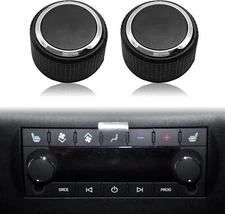2x Knobs For 2009-2017 Chevrolet Traverse Radio Vol Temperature A/C Control Unit