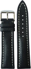 22x18 RIOS1931 for Panatime Charcoal Watch Strap w/Buckle for Breitling