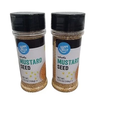 Whole Mustard Seed Happy Belly 3.75 Oz Spice Bottles Pack Of 2 Seasoning