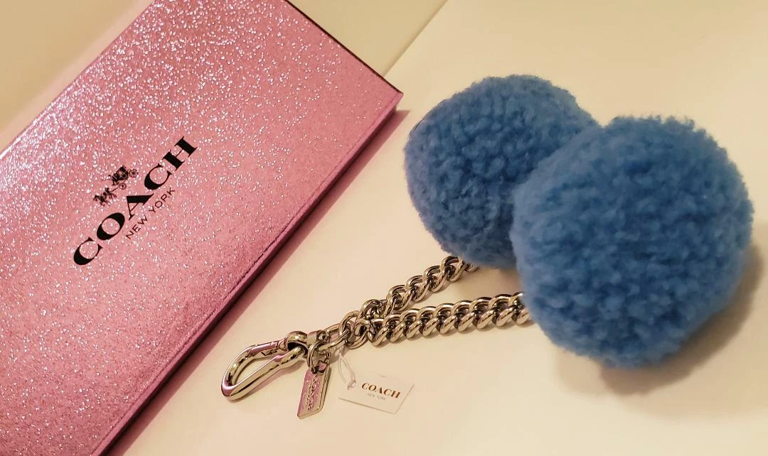 Coach pom pom best sale keychain