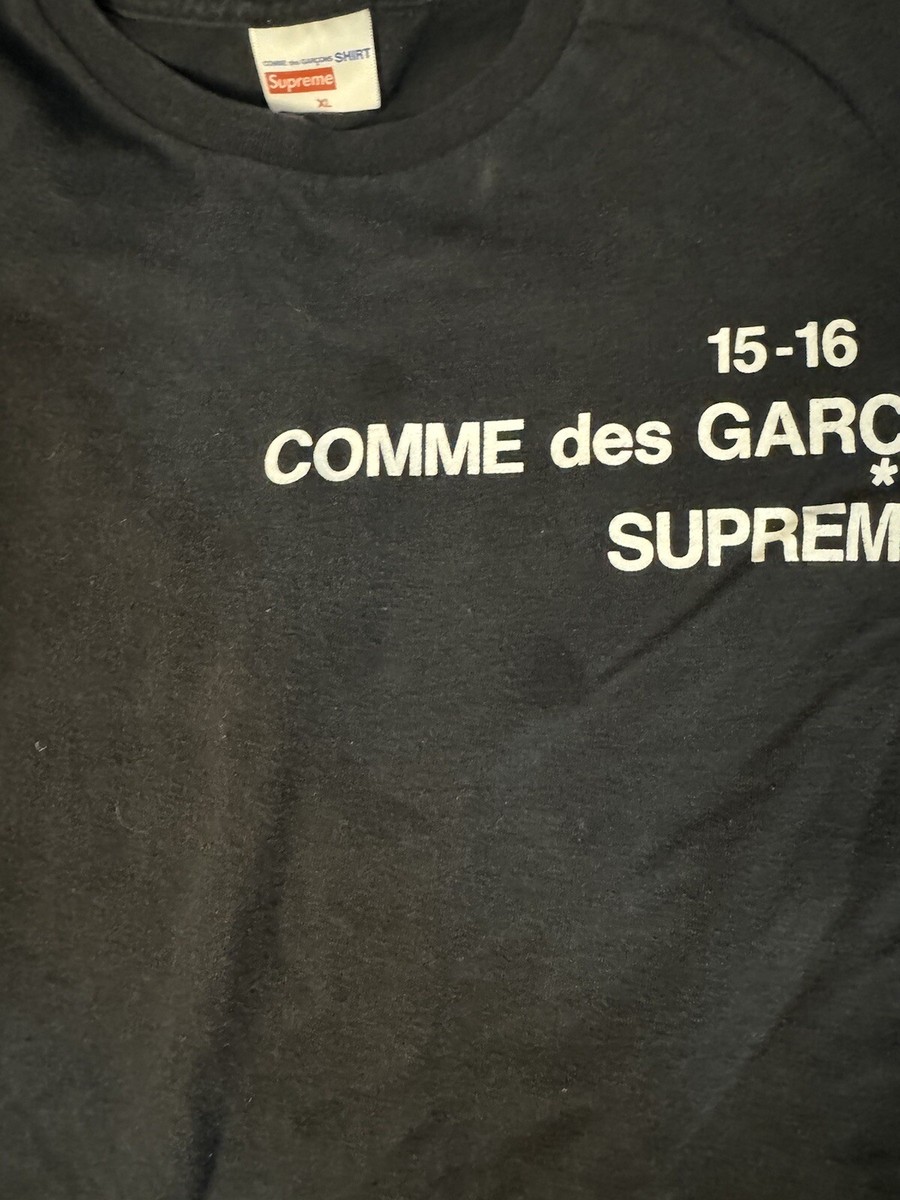 Supreme x Comme Des Garcons CDG FW15 Long Sleeve Black T-Shirt