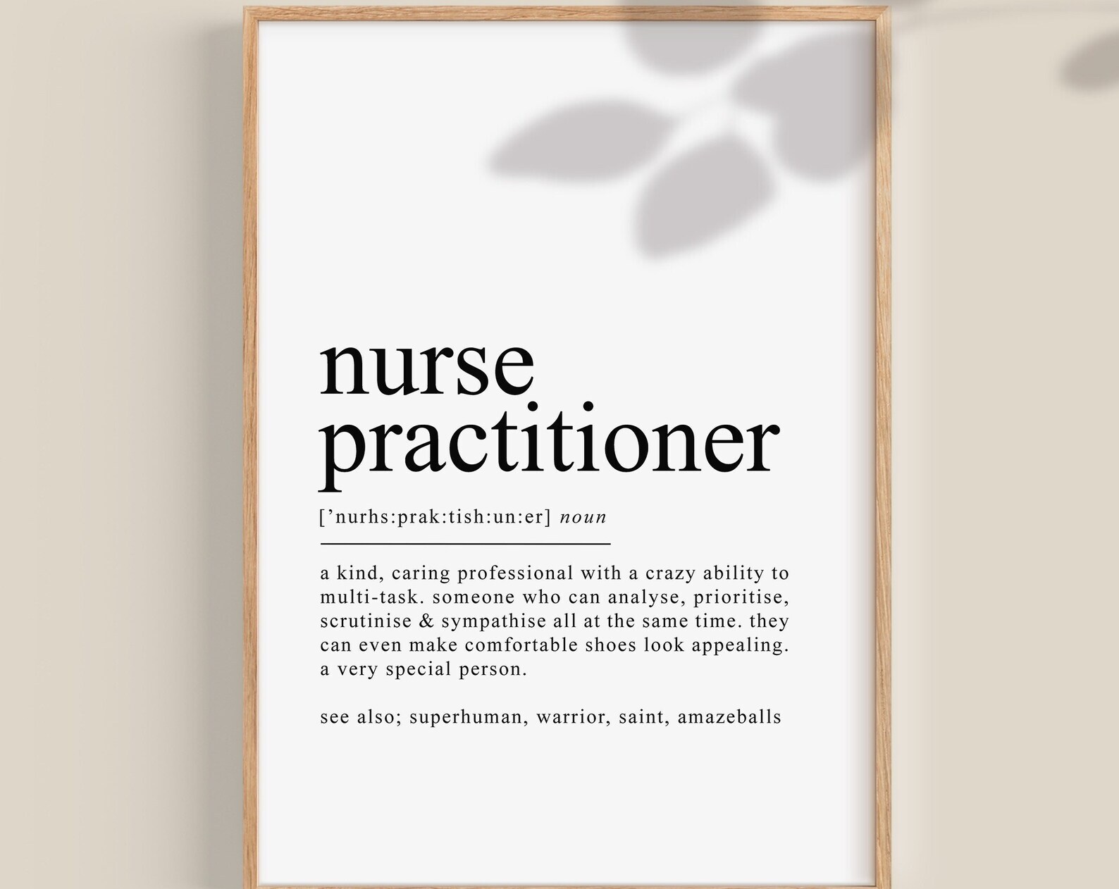 Nurse Practitioner Gifts Nurse Definition Dictionary Art Wall Art Student Nurse