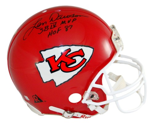 Hank Stram Len Dawson Signed Riddell Full Size Authentic Proline Helmet PSA/DNA - Picture 2 of 7