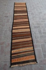 2x10 Vintage Traditional Afghan Striped Runner Rug Oriental Antique Hallway Rug