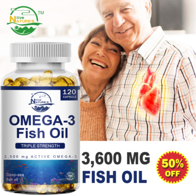 Maximum Strength Triple Omega 3 Fish Oil, 3600 EPA & DHA - 120 Softgels