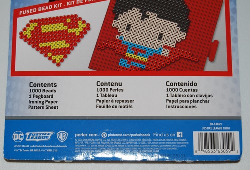 Nuevo kit de cuentas fundidas Perler 1000 piezas DC Liga de la Justicia Superman edades 6+ - Imagen 8 de 8
