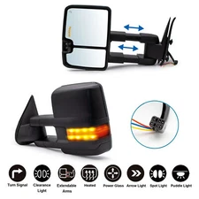Pair Tow Mirrors For 2000 2001 2002 Chevrolet Suburban 1500 2500 Power Heated