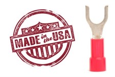 MVP 100 Red Vinyl Insul 18-22 AWG Spade Fork Wire Connector Terminal 6 Stud USA