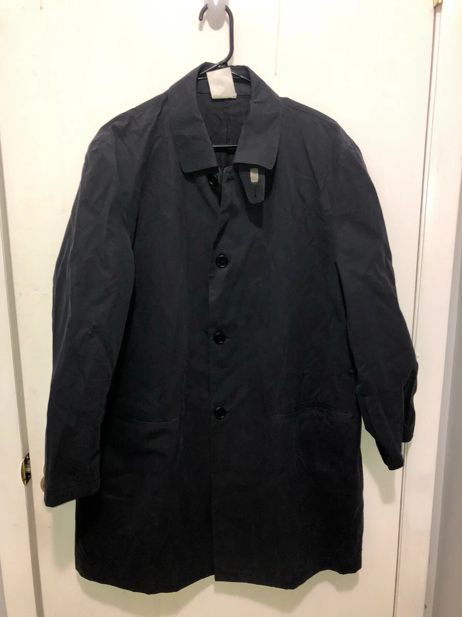 Allegri Mens Lightweight Basic Button Up Coat Jacket Black Size 50