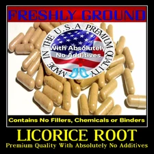 LICORICE ROOT With Absolutely No Additives High Potency 100 Vegetarian Capsules