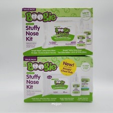 2-Pack Boogie Stuffy Nose Kit Boogie Wipes, Saline Nose Drops, Chest Rub