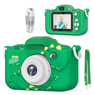 Digital Kids Camera 1080p Hd Mini Dual Lens, 8x Zoom, Photography