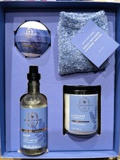 BATH BODY WORKS AROMATHERAPY LAVENDER VANILLA GIFT SET MIST SOCKS CANDLE FIZZY