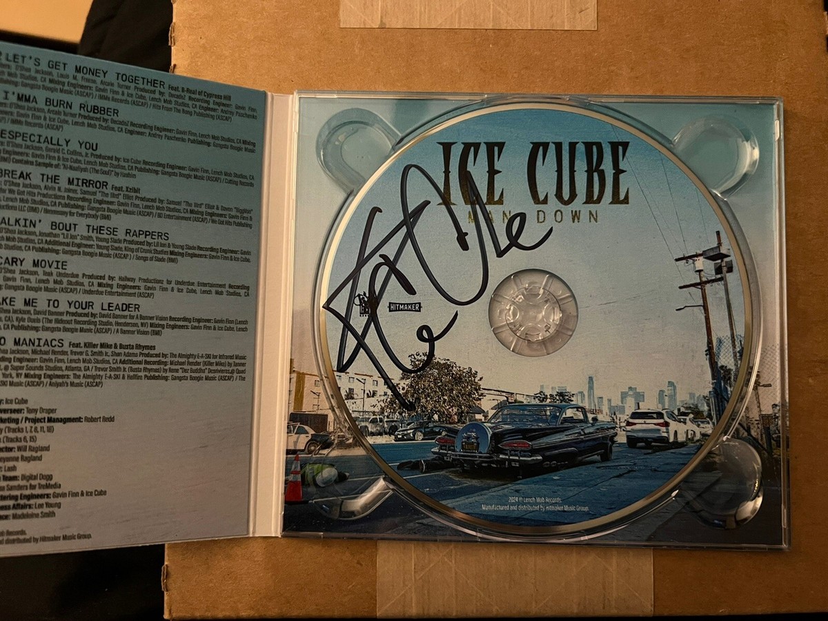 Hand SIGNED* Ice Cube - Man Down - CD With Autographed CD In