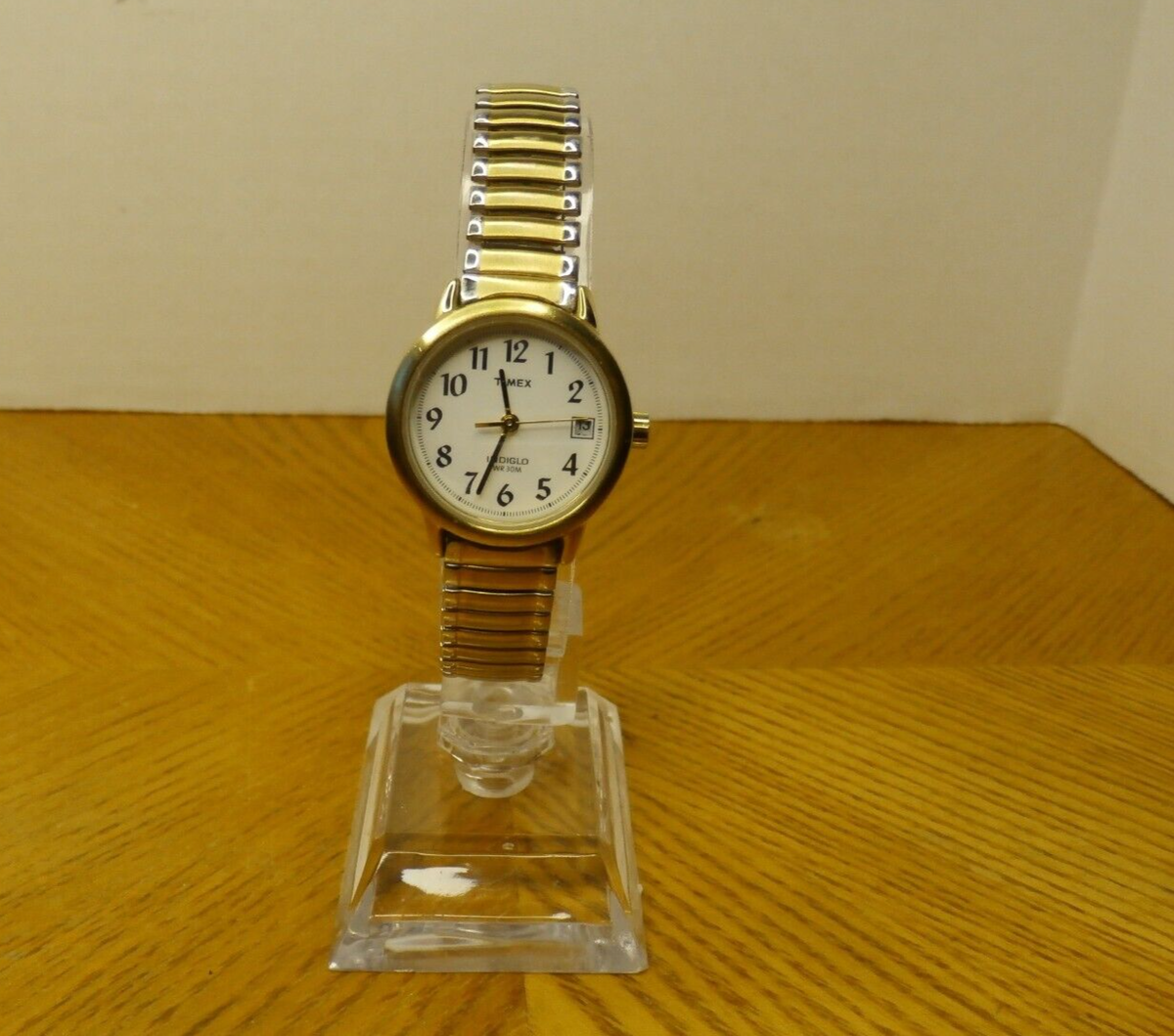 Timex Ladies Watch Indiglo White Dial Two Tone Stainless Bracelet Date Window Free Shipping! Timex Women main image 3