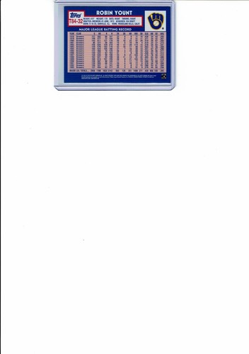 2019 Topps Baseball Robin Yount 1984 Topps Baseball Insert T84-32 - Picture 2 of 2
