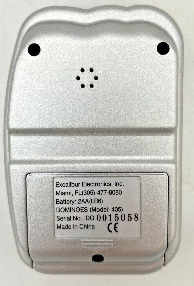 Double 6 Dominoes Excalibur Electronics 405 Electronic Handheld Game Tested