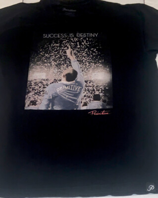 Men s Primitive Apparel Success is Destiny Graphic Tee Shirt Size Large Black 