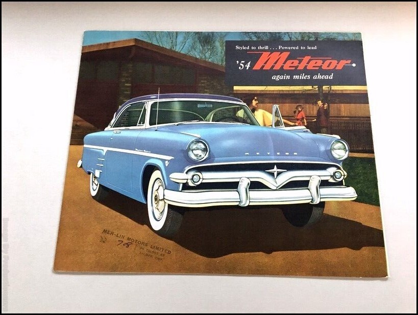 1954 Ford Meteor Vintage Car Sales Brochure Catalog - Canada