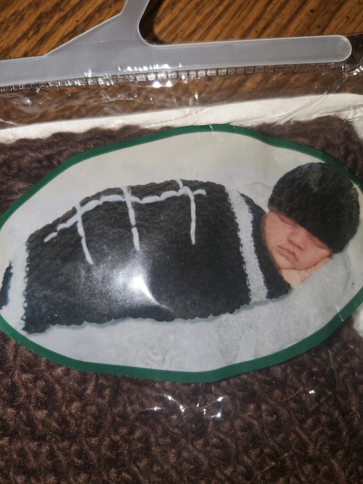 INFANT BOYS PHOTO PROP FOOTBALL COCOON OUTFIT 2 PIECE NEW