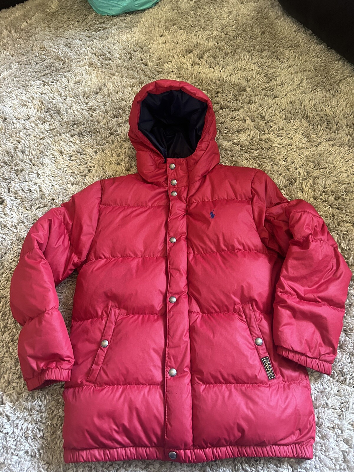 Polo Ralph Lauren Piumino Piumino Ragazzi Large 14 16 Pony Rosso