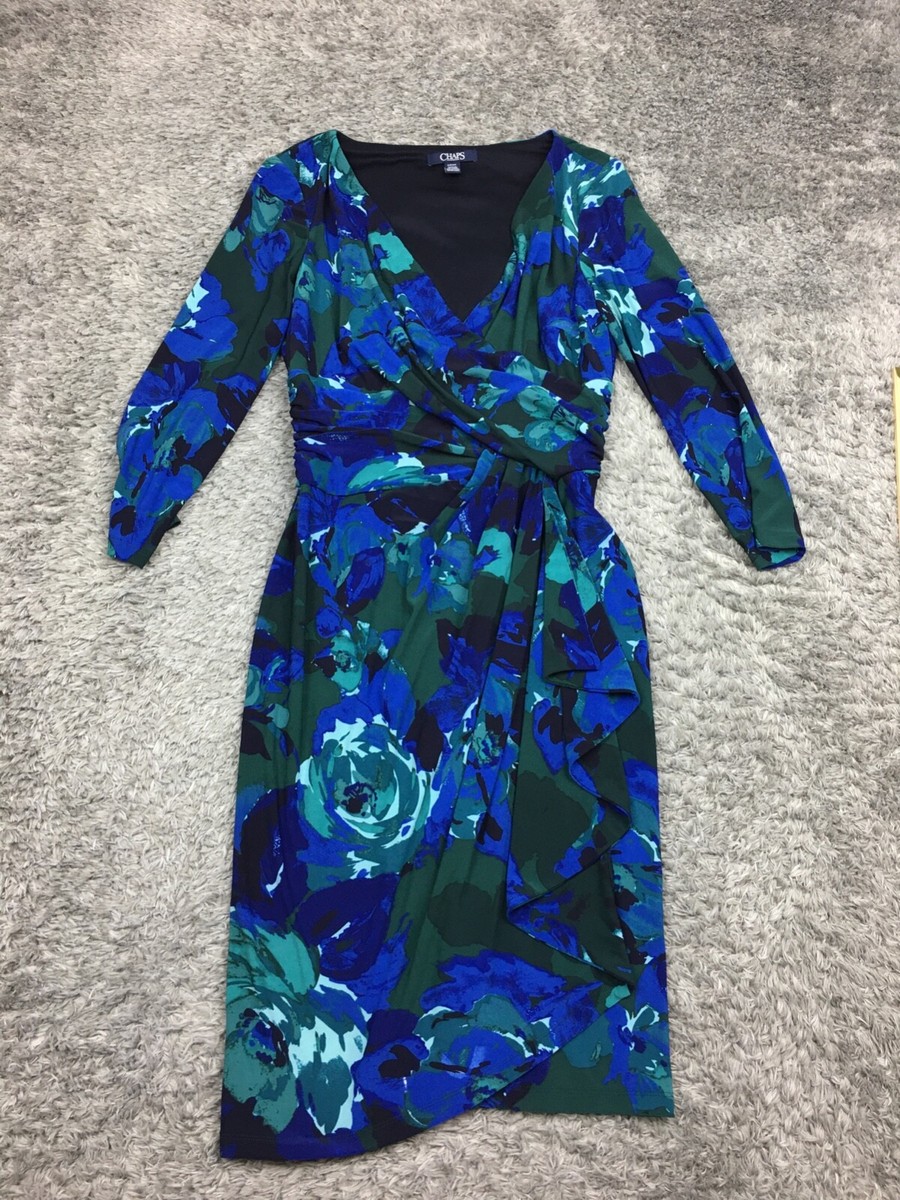 chaps blue dress Chaps | Dresses | Chaps Blue Floral Fit Flare Dress Size 6 Cotton Stretch  Sleeveless Pleated